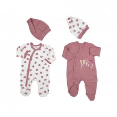 Kalp Baskılı 2'li Tulum